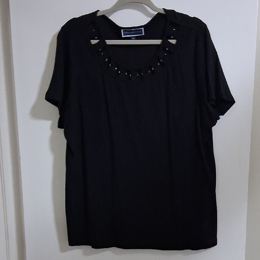 Karen Scott Black Tee Size 2X